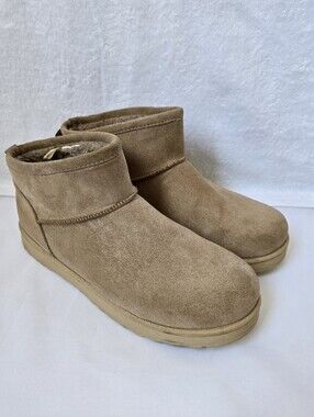 White Mountain Inspo Women’s 11 Suede Leather Ankle Booties Taupe
